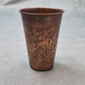 Vintage Solid Copper Medieval Renaissiance Tumbler Cup Drinkware 5"